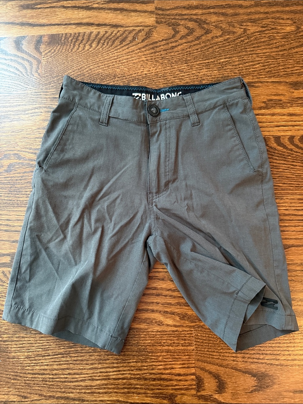 Billabong Boys Charcoal Gray Flat Front Shorts